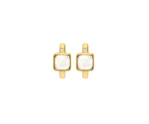 Strieborné náušnice Hot Diamonds X Gemstones Square DE767