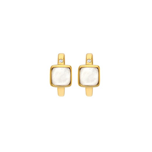 Strieborné náušnice Hot Diamonds X Gemstones Square DE767