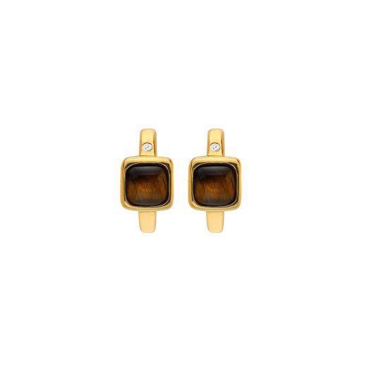 Strieborné náušnice Hot Diamonds X Gemstones Square DE769