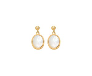 Strieborné náušnice Hot Diamonds X Gemstones Oval DE775