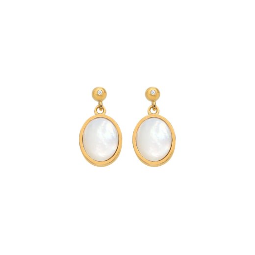 Strieborné náušnice Hot Diamonds X Gemstones Oval DE775