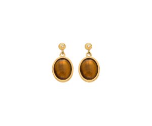 Strieborné náušnice Hot Diamonds X Gemstones Oval DE777