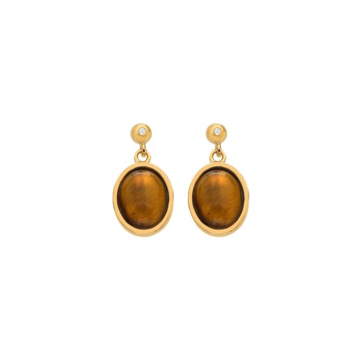 Strieborné náušnice Hot Diamonds X Gemstones Oval DE777