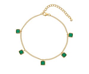 Strieborný náramok Hot Diamonds X Gemstones Square DL663