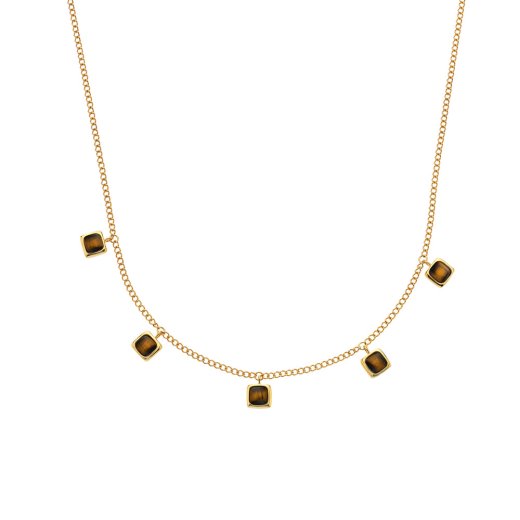 Strieborný náhrdelník Hot Diamonds X Gemstones Square DN184
